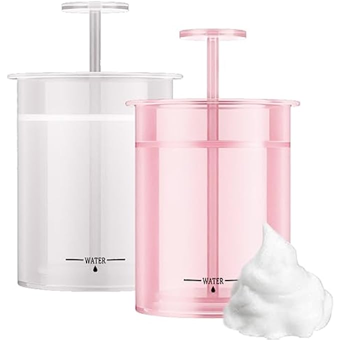 KOVCOAP FACE FOAM MAKER RICH CREAM FOAMER SKINCARE TOOLS TRAVEL HOUSEHOLD CONVENIENT QUICK LIGHTWEIGHT CUP WHIP WASH FACIAL SKIN 2 PIECES - Image 1